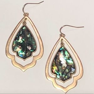 Cut Out Abalone Earrings